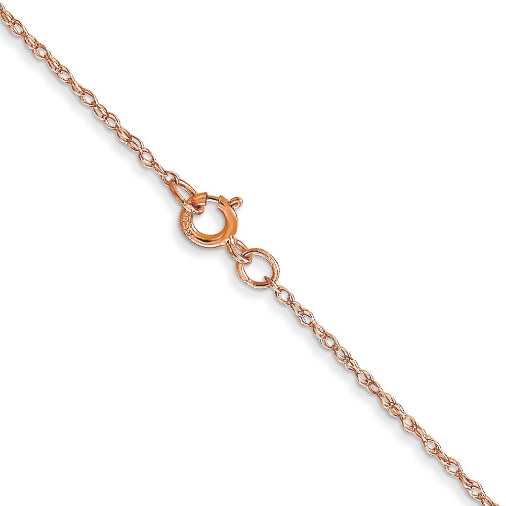 10K Roségold.6 Mm Carded Ankerkette Kordel Halskette