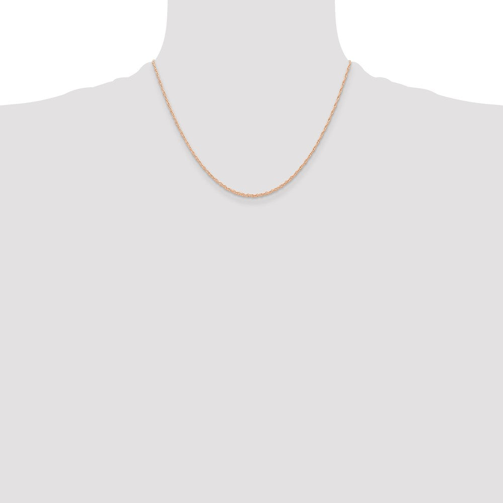 10K Roségold.6 Mm Carded Ankerkette Kordel Halskette
