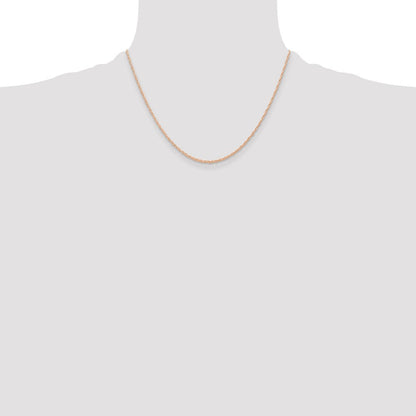 10K Roségold.6 Mm Carded Ankerkette Kordel Halskette