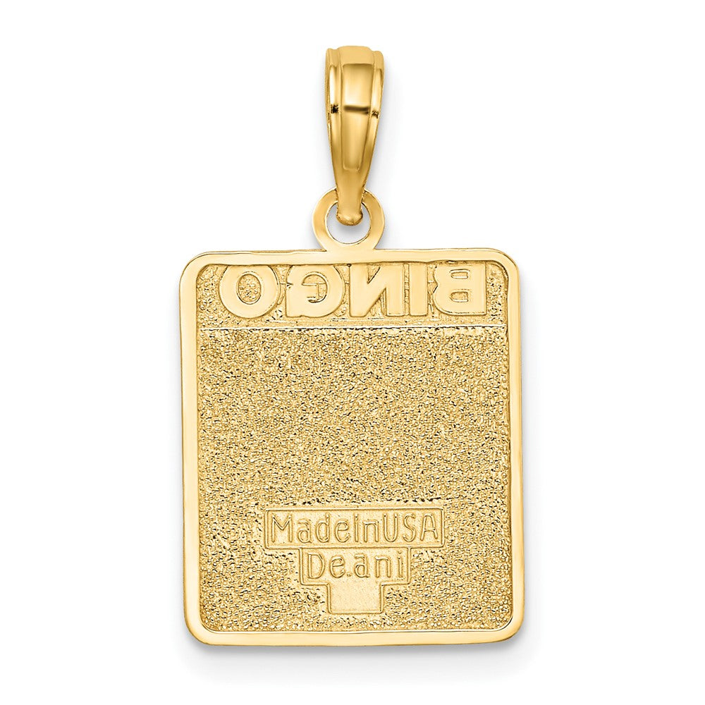 10K Gelbgold 10K mit Emaille Bingo Card Charm