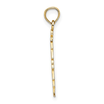 10K Gelbgold 10K Emaille Grün Weihnachten Baum mit Rot Stern Charm