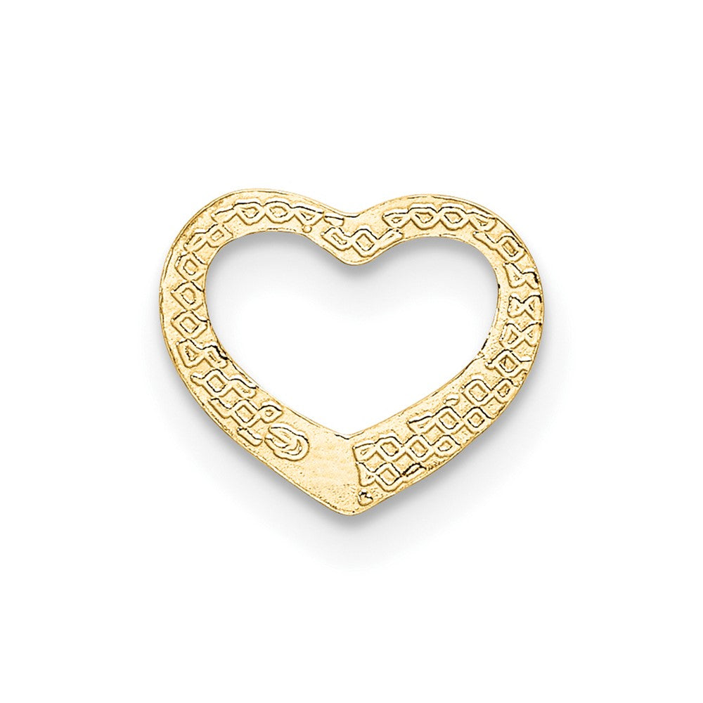 10K Gelbgold 10K Poliert Mini Floating Herz Anhänger