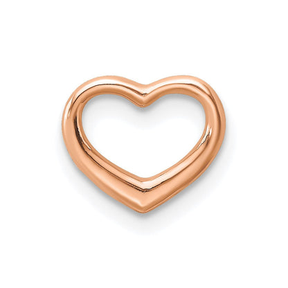 10K Roségold 10K Poliert Herz Kette Anhänger