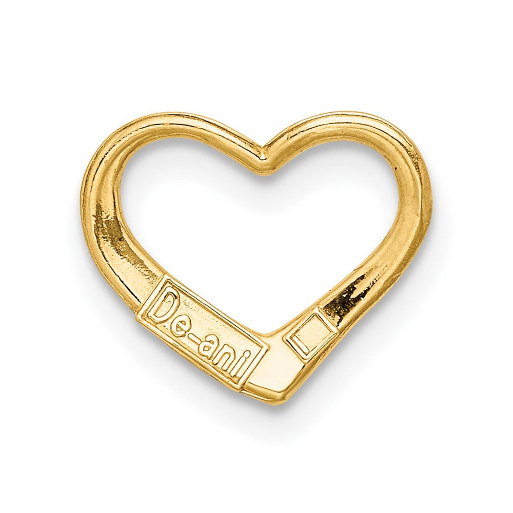 10K Gelbgold 10K Floating Herz Charm