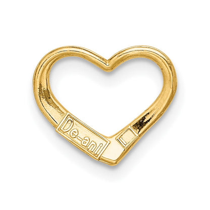 10K Gelbgold 10K Floating Herz Charm