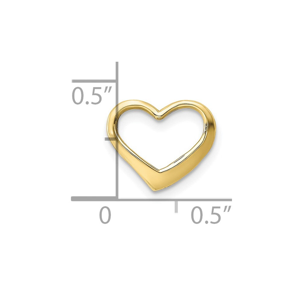 10K Gelbgold 10K Floating Herz Charm