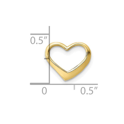10K Gelbgold 10K Floating Herz Charm