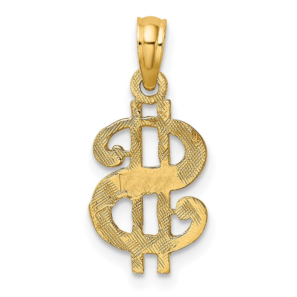 10K Gelbgold 10K Dollar Zeichen Charm