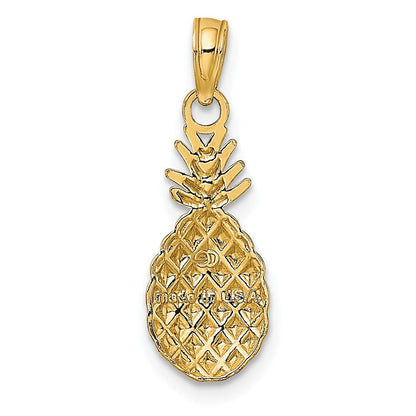 10K Gelbgold 10K Strukturiert Pineapple Charm