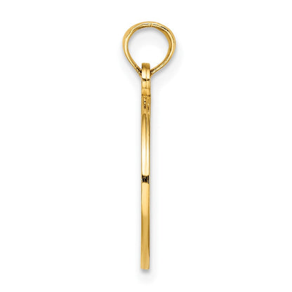 10K Gelbgold 10K Klein Baum Of Leben in Rund Rahmen Charm