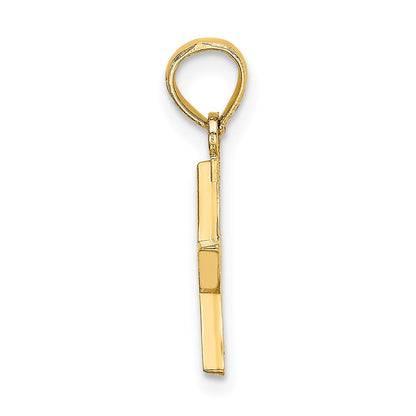 10K Gelbgold Ausgeschnitten Stern Charm