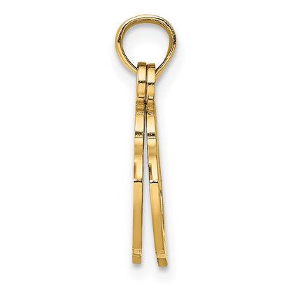 10K Gelbgold 10K Beweglich Handcuffs Charm