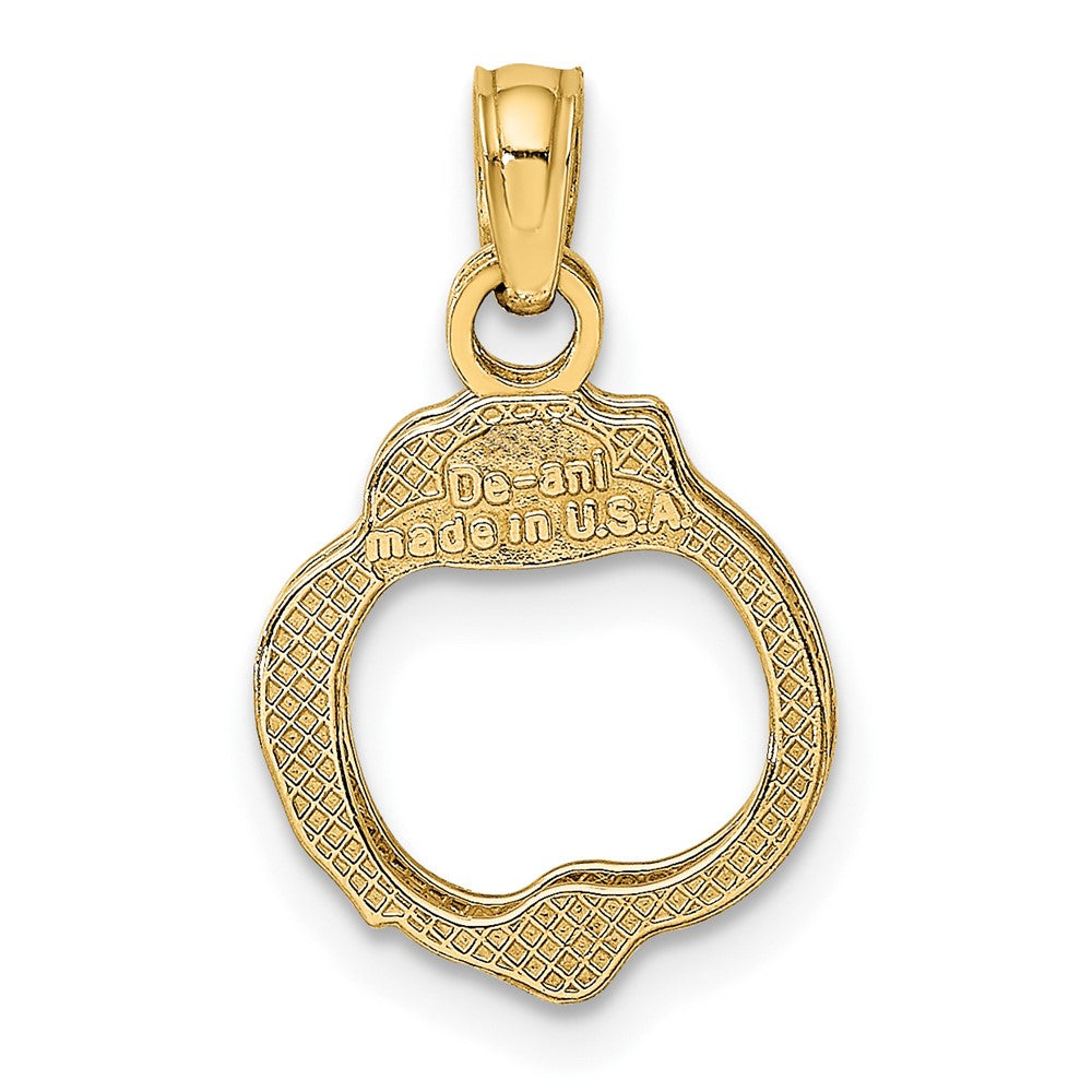 10K Gelbgold 10K Beweglich Handcuffs Charm