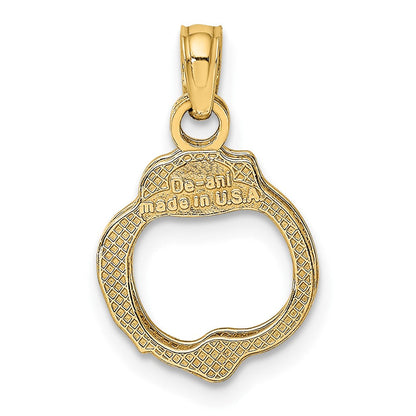 10K Gelbgold 10K Beweglich Handcuffs Charm