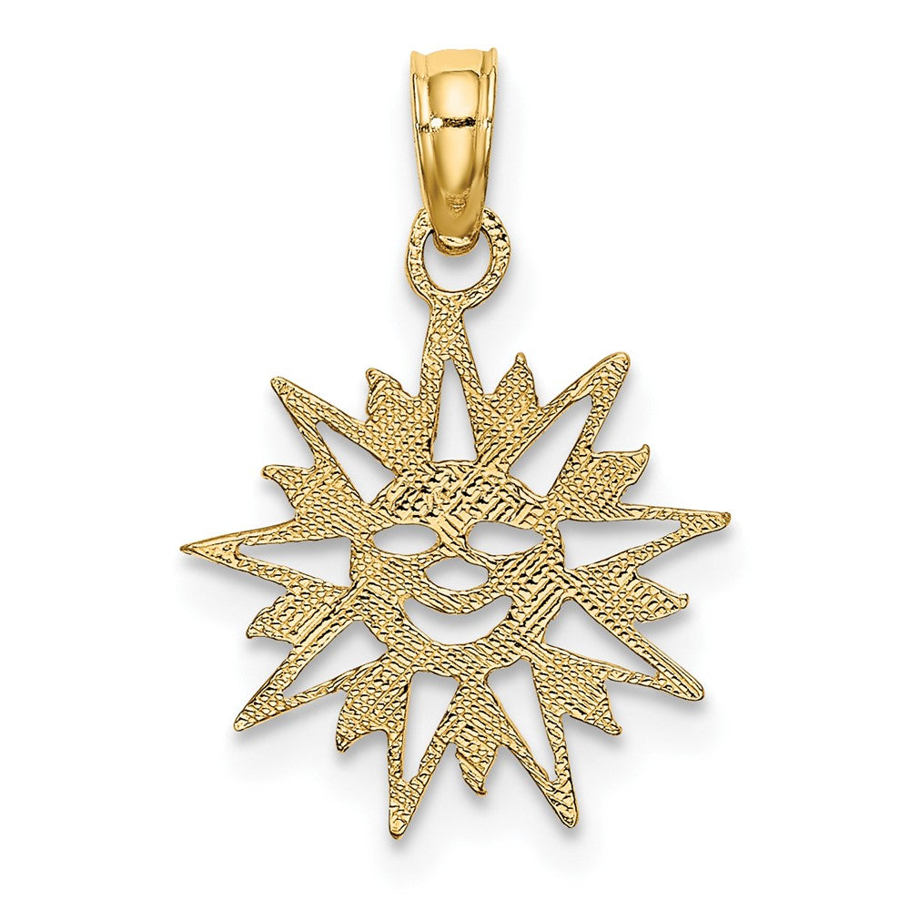 10K Gelbgold 10K Smiling Sonne Charm