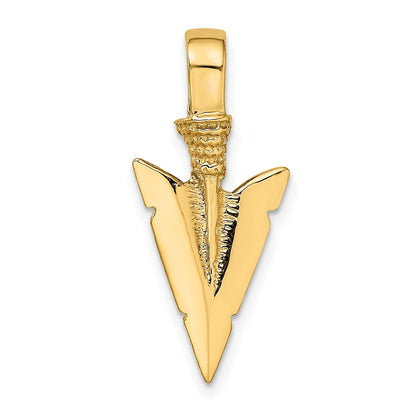 10K Gelbgold 10K 3-d Arrowhead Charm