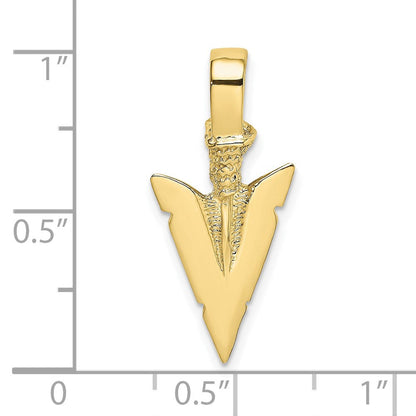10K Gelbgold 10K 3-d Arrowhead Charm