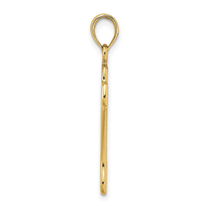 10K Gelbgold 10K Ausgeschnitten Poliert Hund Bone Charm