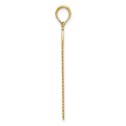 10K Gelbgold 10K 3-d Flach Hand Saw Charm