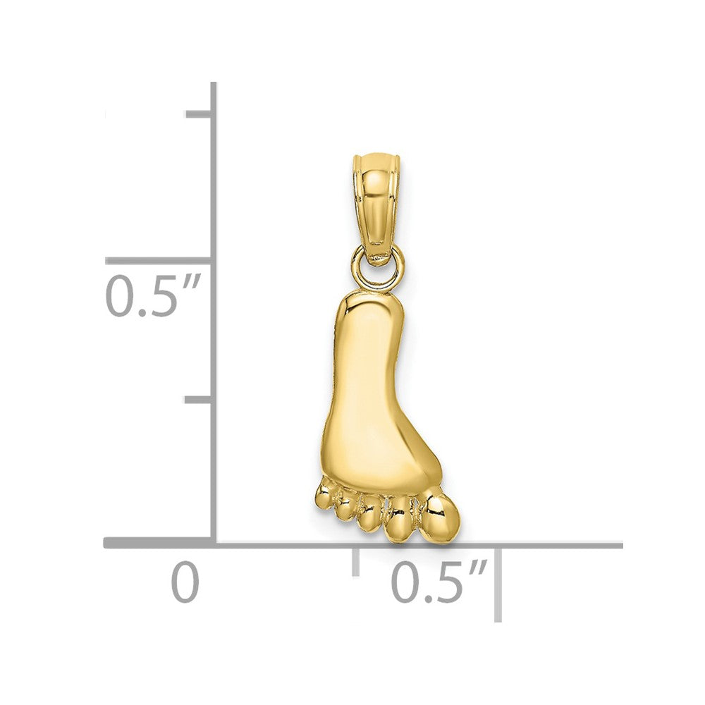 10K Gelbgold 10K Poliert Foot Charm