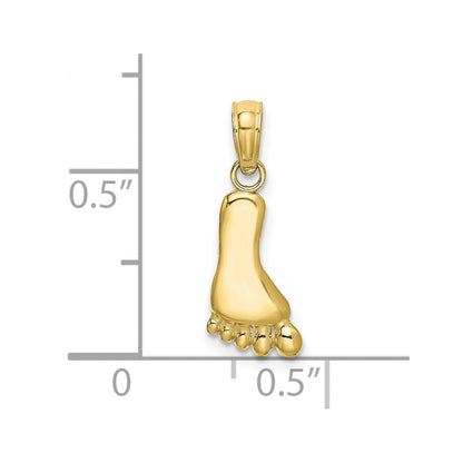 10K Gelbgold 10K Poliert Foot Charm