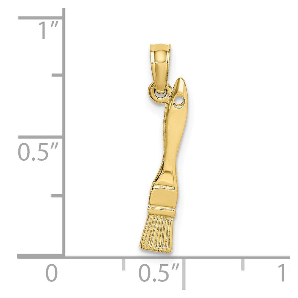 10K Gelbgold 10K 3-d Paint Brush Charm