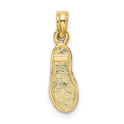 10K Gelbgold 10K 3d Einfach Flip-flop Charm