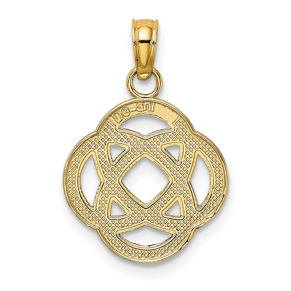 10K Gelbgold 10K Klein Keltisch Memoire Knoten Kreis Charm