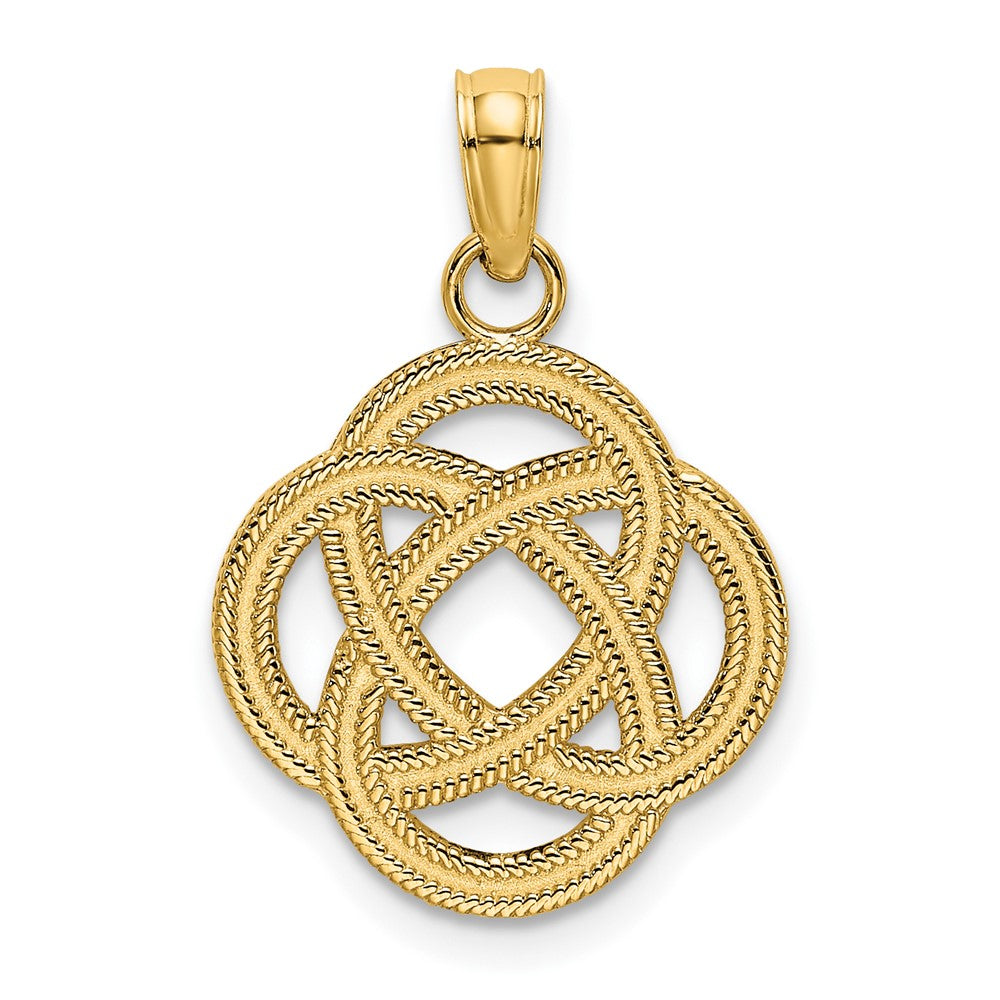 10K Gelbgold 10K Klein Keltisch Memoire Knoten Kreis Charm