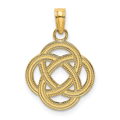 10K Gelbgold 10K Klein Keltisch Memoire Knoten Kreis Charm