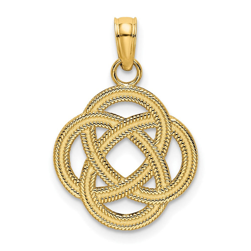 10K Gelbgold 10K Klein Keltisch Memoire Knoten Kreis Charm