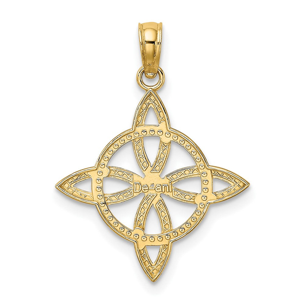 10K Gelbgold Klein Keltisch Memoire Knoten Charm