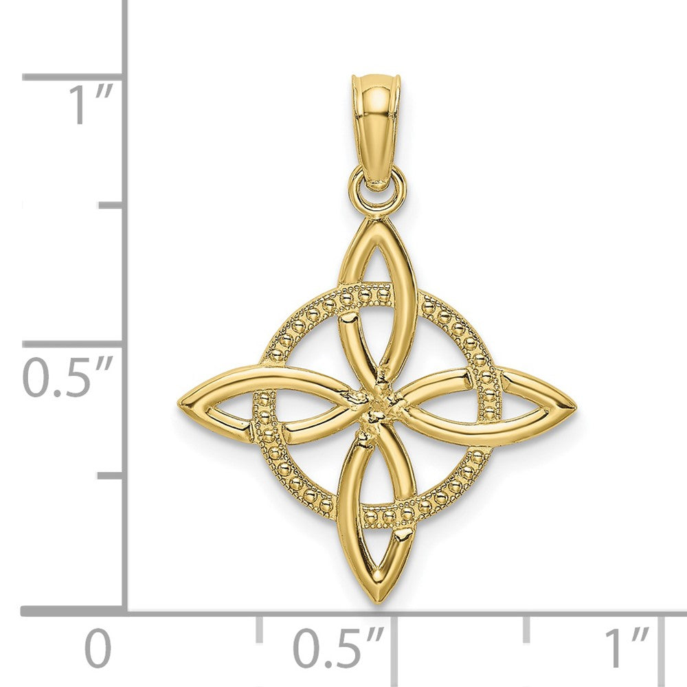 10K Gelbgold Klein Keltisch Memoire Knoten Charm