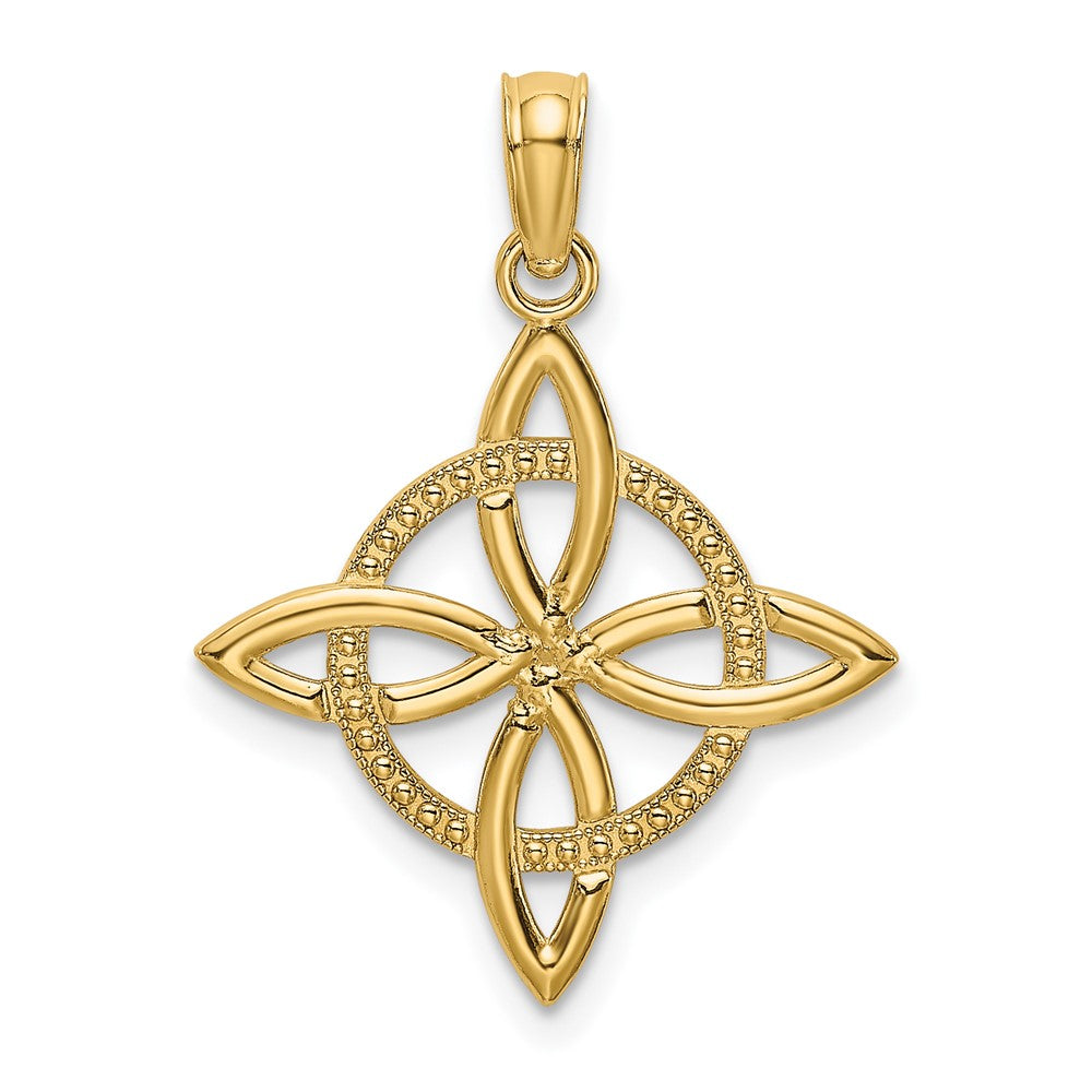 10K Gelbgold Klein Keltisch Memoire Knoten Charm