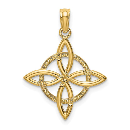 10K Gelbgold Klein Keltisch Memoire Knoten Charm