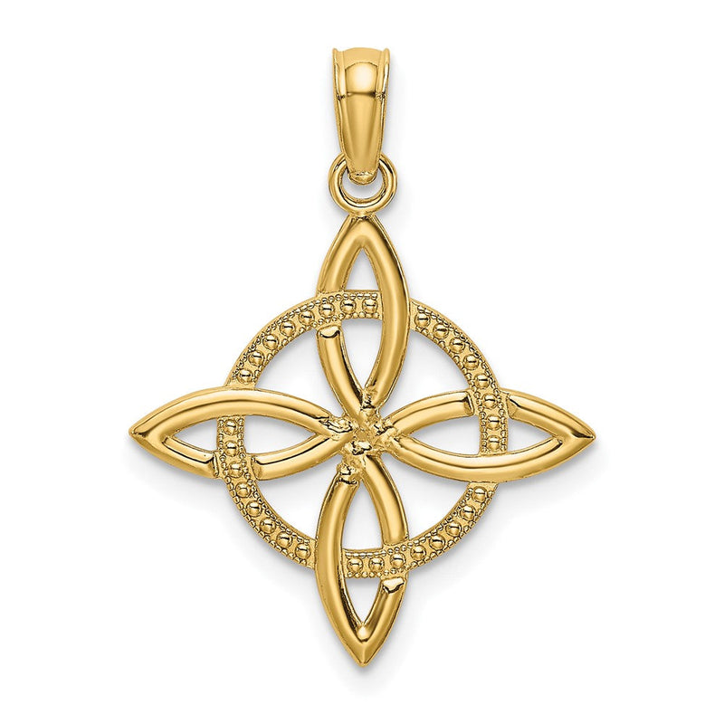 10K Gelbgold Klein Keltisch Memoire Knoten Charm