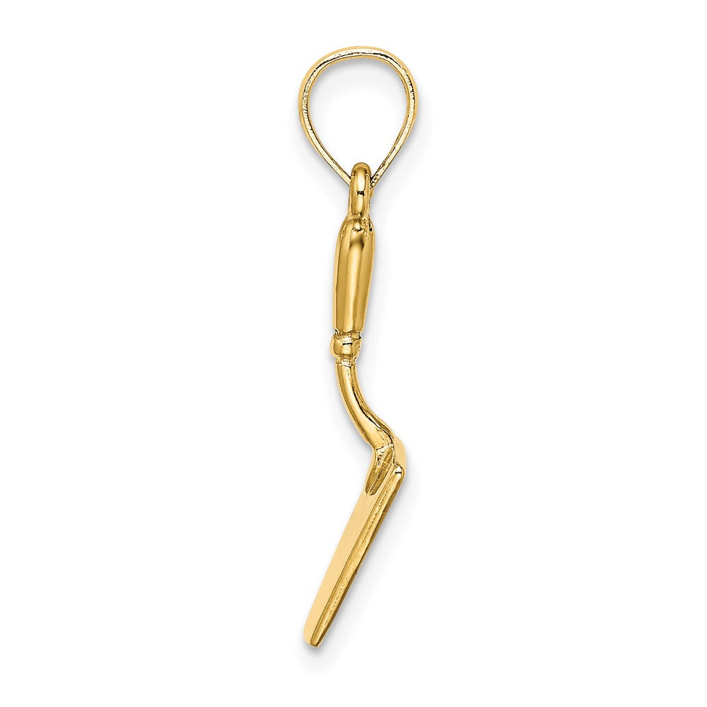 10K Gelbgold 10K 3-d Concrete Tool Spatula Charm