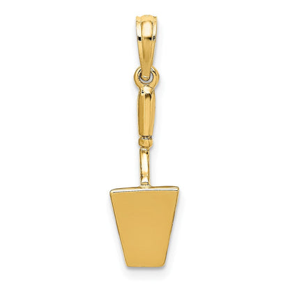 10K Gelbgold 10K 3-d Concrete Tool Spatula Charm