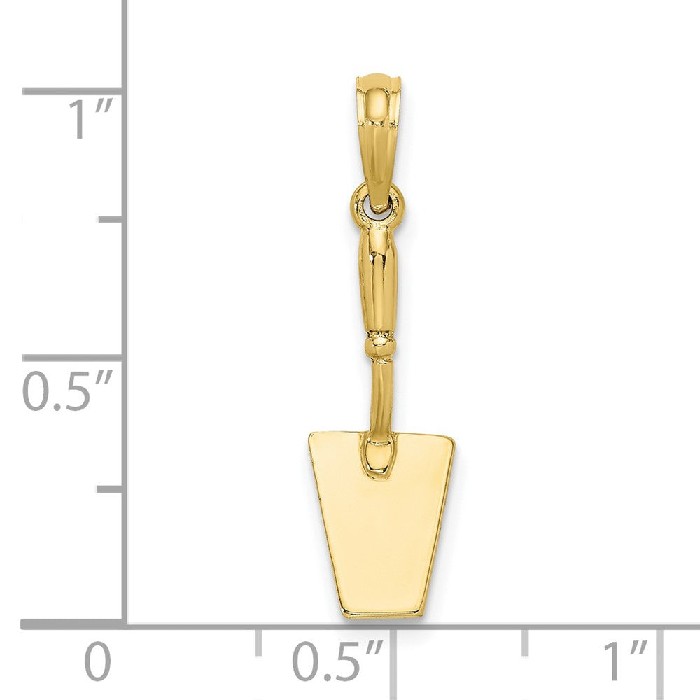 10K Gelbgold 10K 3-d Concrete Tool Spatula Charm