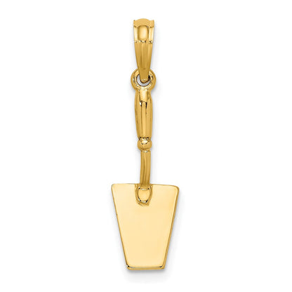 10K Gelbgold 10K 3-d Concrete Tool Spatula Charm