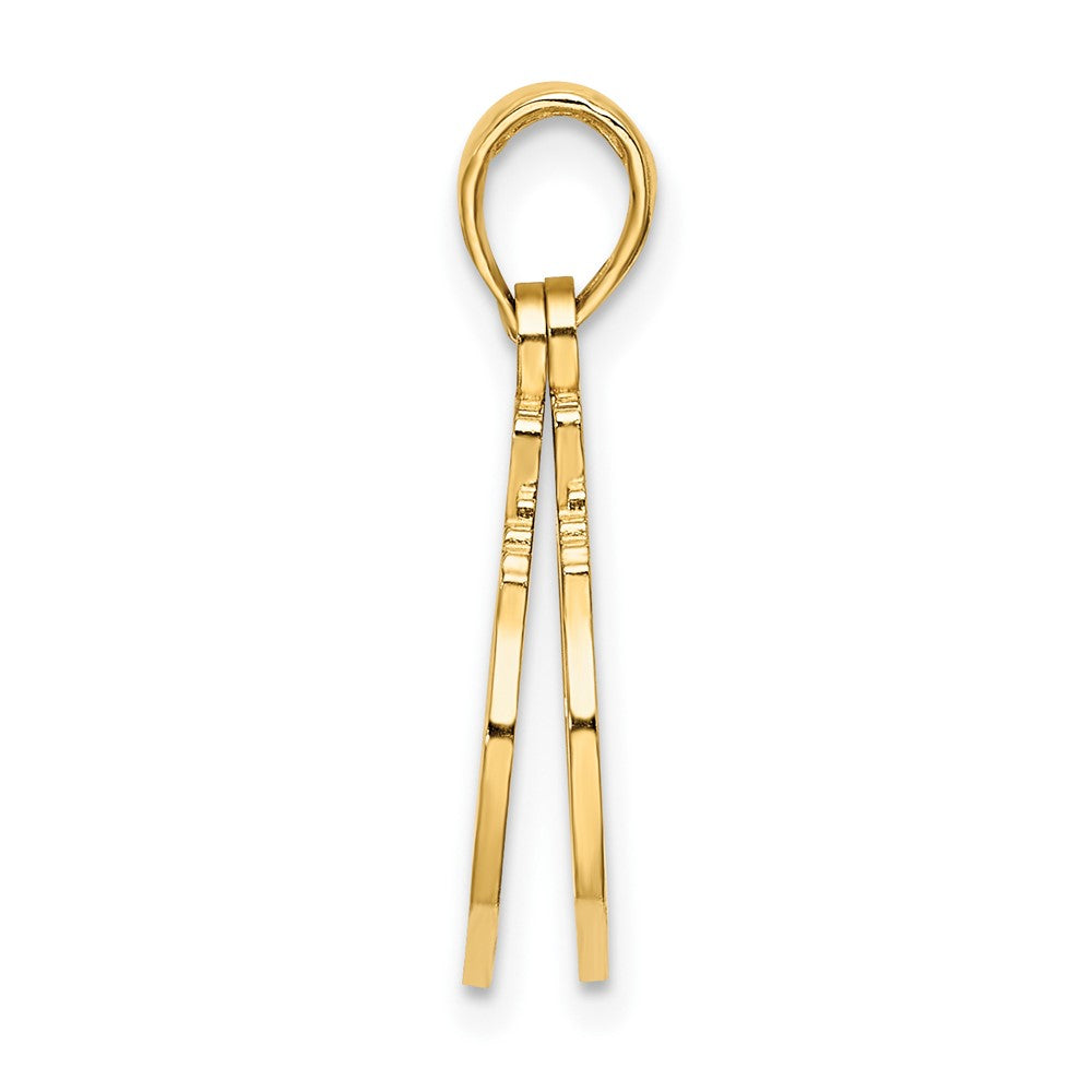 10K Gelbgold 10K Beweglich Handcuffs Charm