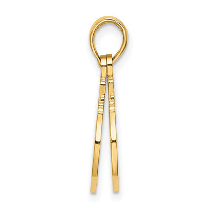 10K Gelbgold 10K Beweglich Handcuffs Charm