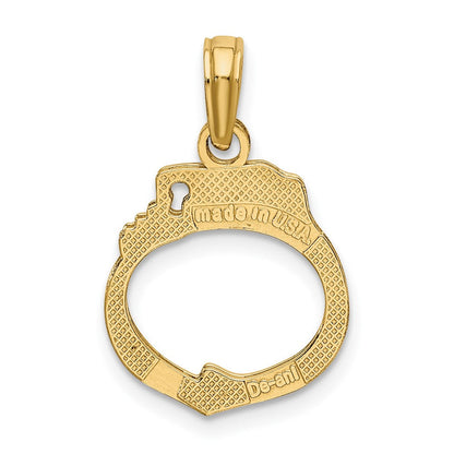10K Gelbgold 10K Beweglich Handcuffs Charm