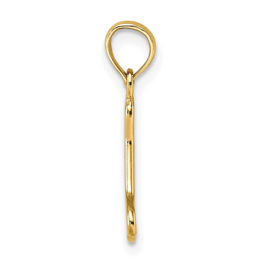 10K Gelbgold 10K Ausgeschnitten Poliert Mini Hund Bone Charm