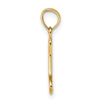 10K Gelbgold 10K Ausgeschnitten Poliert Mini Hund Bone Charm