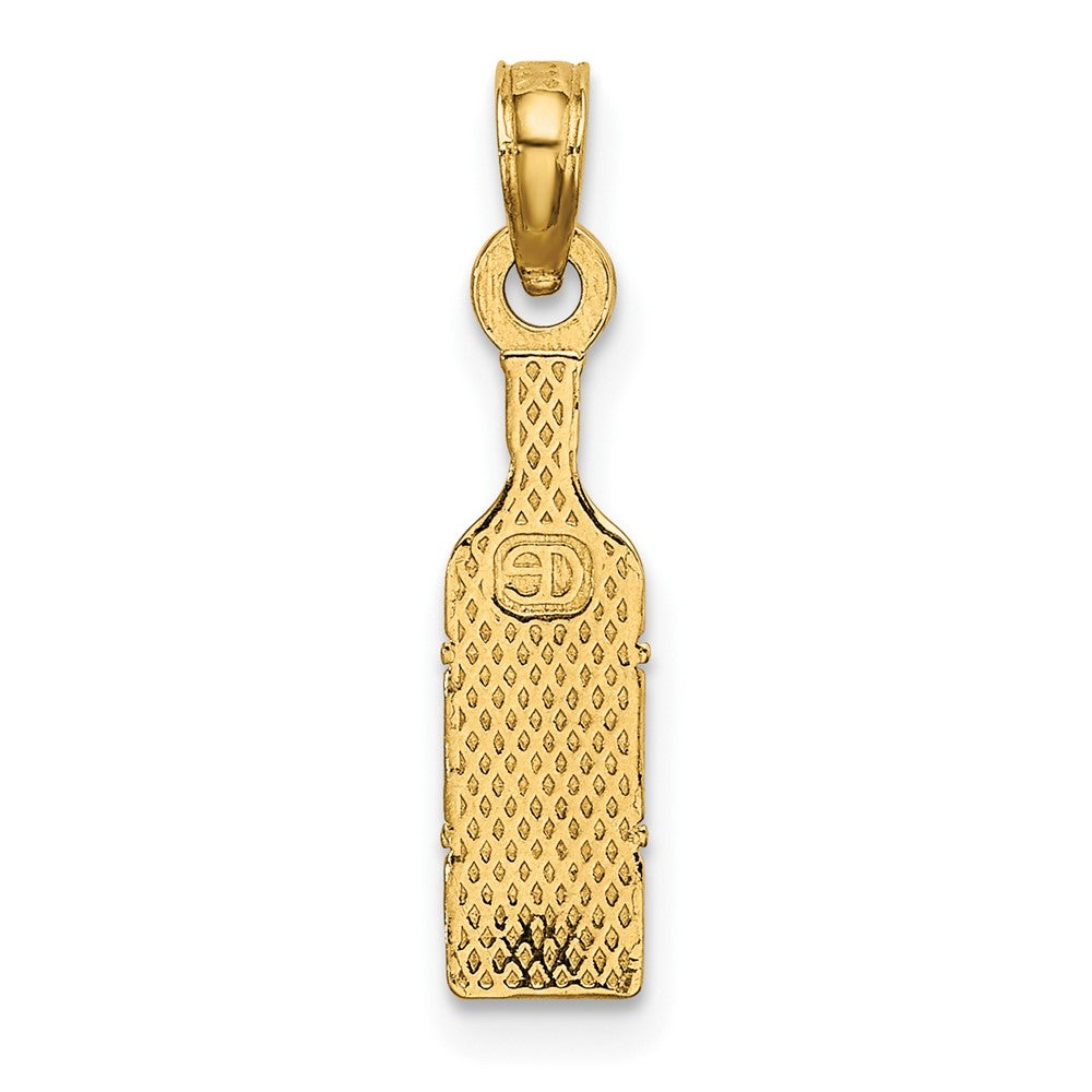 10K Gelbgold 10K Wine Bottle Charm