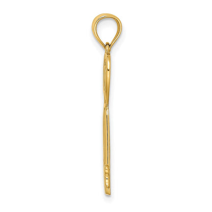 10K Gelbgold 10K Key mit Herz Süß 16 Charm