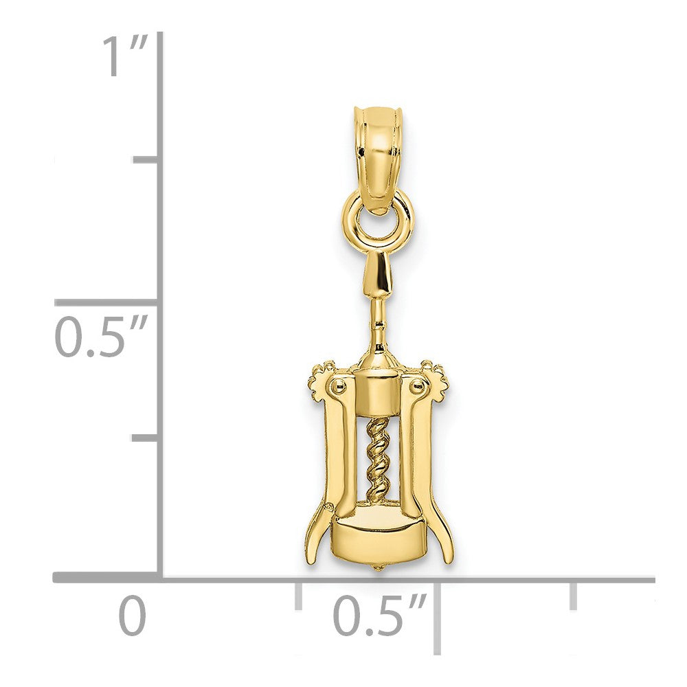 10K Gelbgold 10K Wine Opener Charm