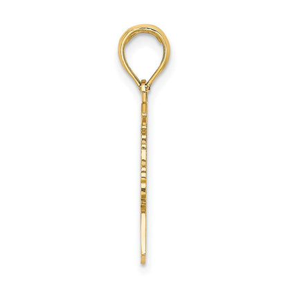 10K Gelbgold Poliert Female Abschluss Profile Charm
