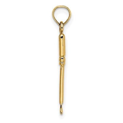 10K Gelbgold 10K 3-d Weeding Garden Tool Charm